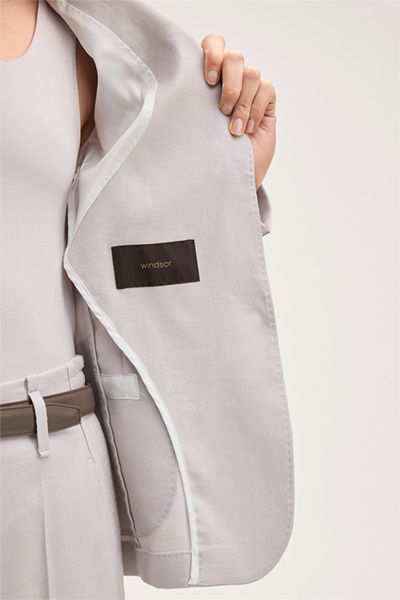 Eleganter Stretch-Leinenblazer