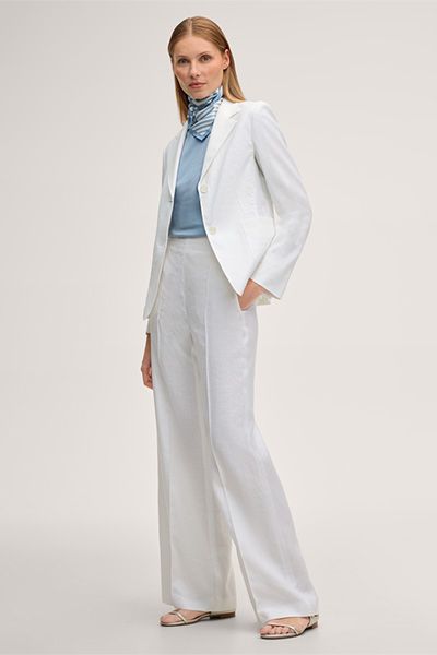 Marlene-Hose aus Stretch-Leinen