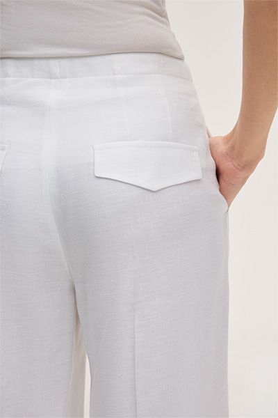 Marlene-Hose aus Stretch-Leinen