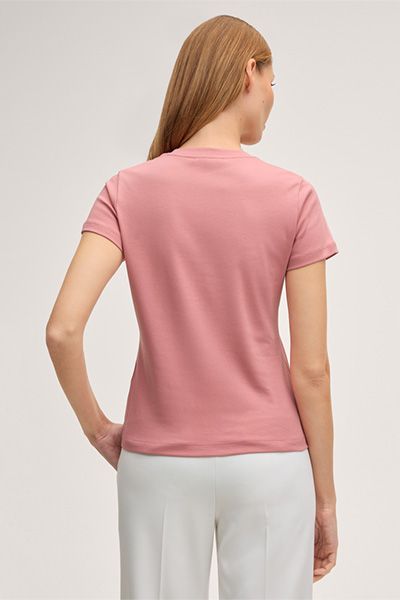 Essentielles Interlock-Baumwoll-T-Shirt
