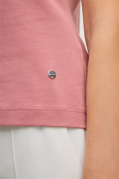 Essentielles Interlock-Baumwoll-T-Shirt