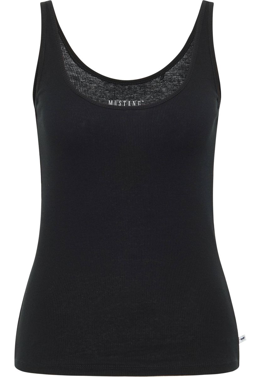 Essentielles Geripptes Baumwoll Tank Top