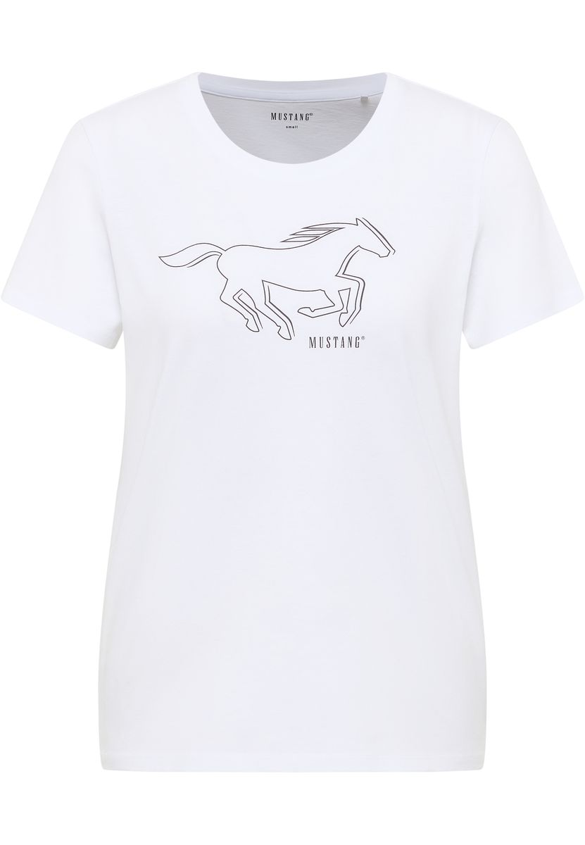 Box-Logo Baumwollshirt mit Rundhalsausschnitt