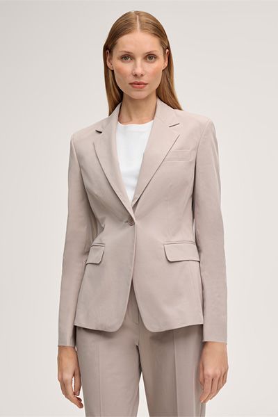 Einreihiger Taillierter Gabardine-Blazer