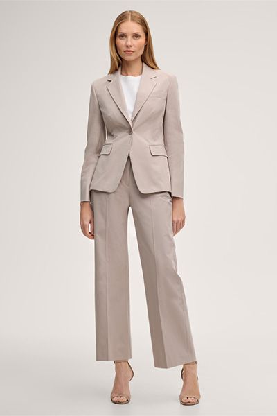 Einreihiger Taillierter Gabardine-Blazer
