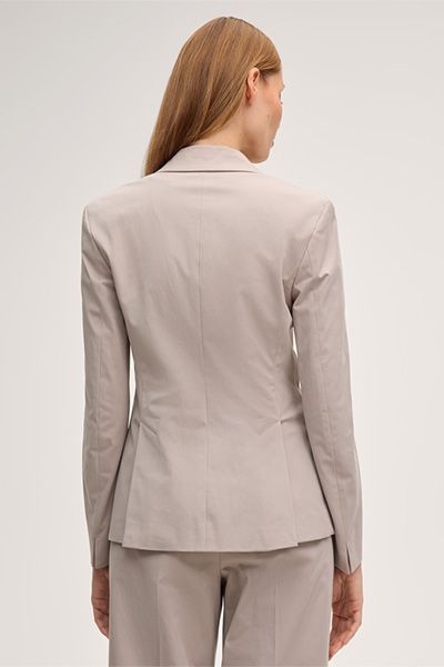 Einreihiger Taillierter Gabardine-Blazer