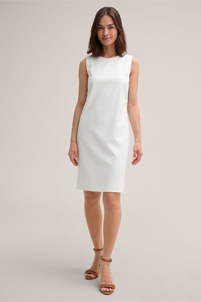 Minimalistisches ärmelloses Crêpe-Shiftkleid