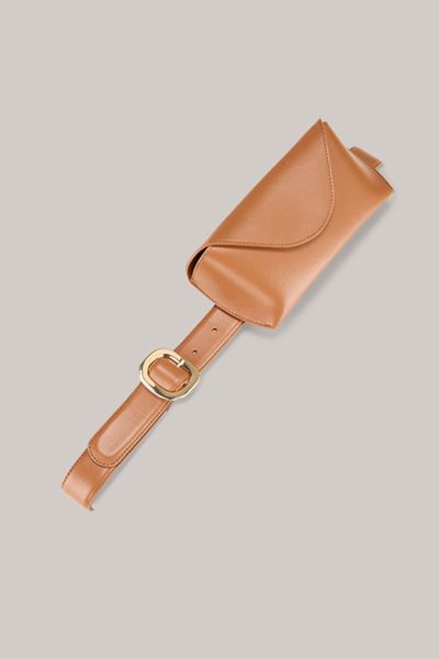 Nappaleder-Gürtel mit abnehmbarer Tasche