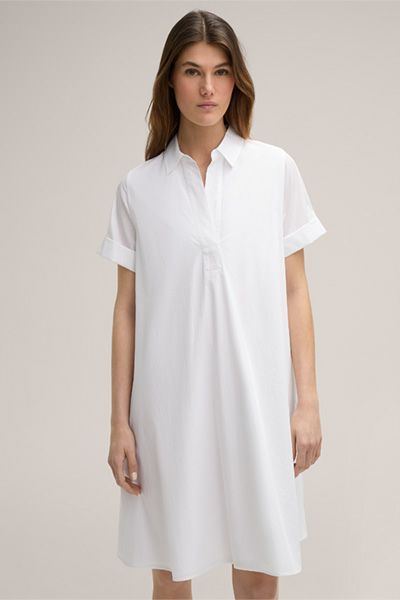 A-Linien-Hemdblusenkleid aus Baumwollpopeline