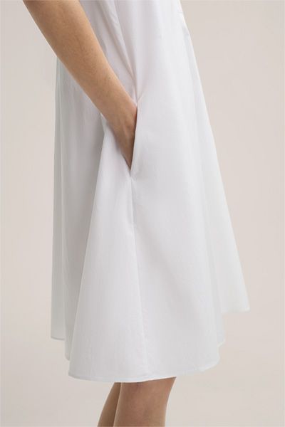 A-Linien-Hemdblusenkleid aus Baumwollpopeline