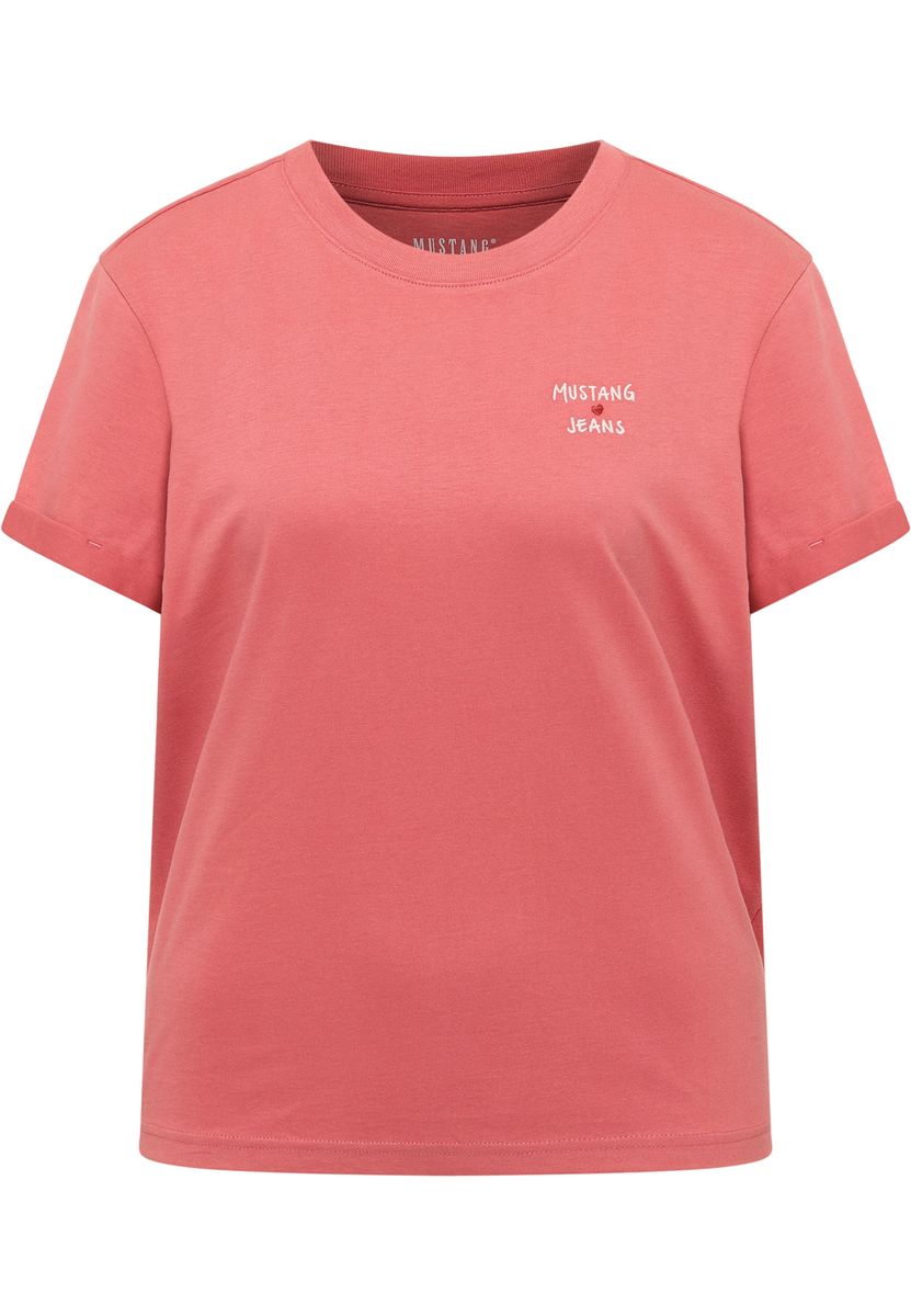 Lockeres Baumwoll-T-Shirt mit Stickerei