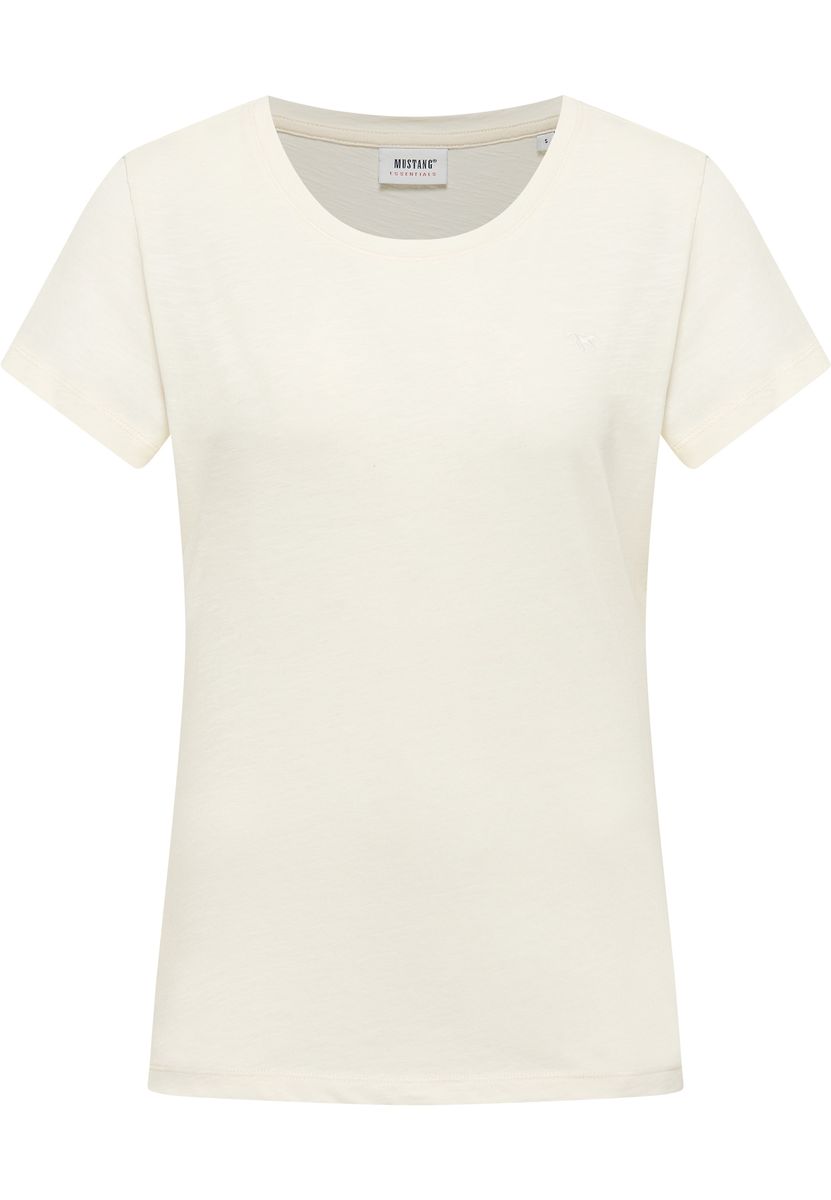 Klassisches Baumwollshirt mit Rundhalsausschnitt