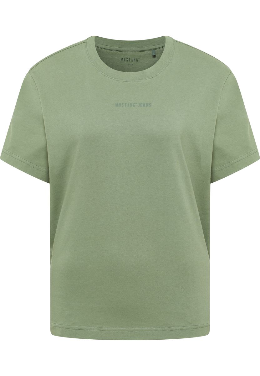 Minimalistisches Baumwoll-T-Shirt mit Rundhalsausschnitt