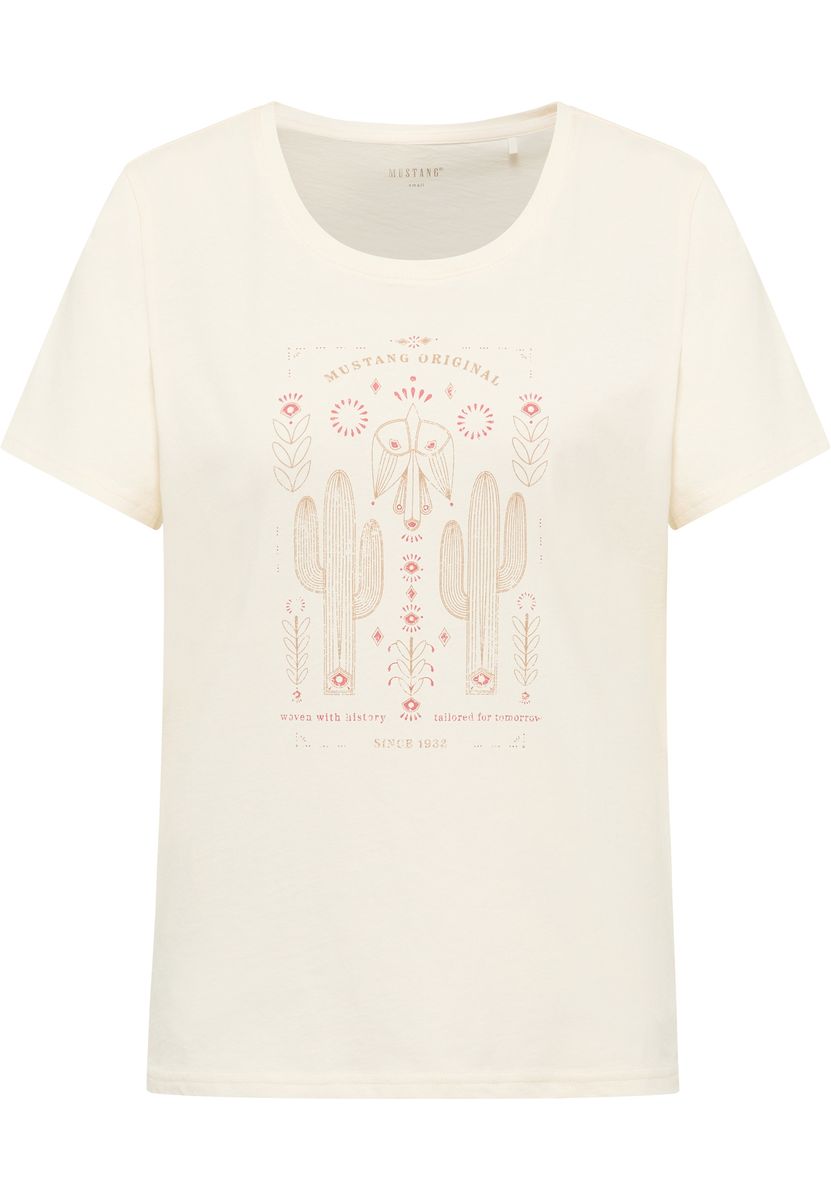 Baumwoll-T-Shirt mit Wüsten-Motiv