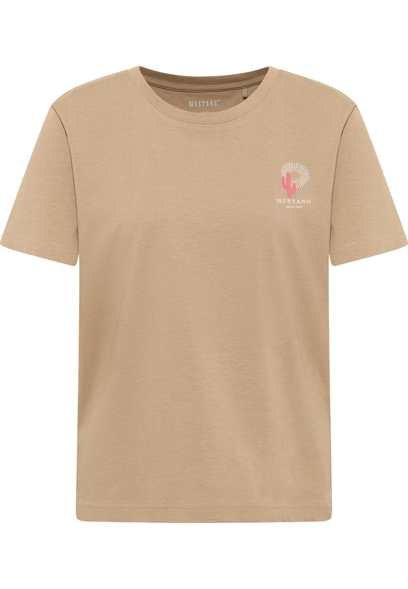 Baumwoll-T-Shirt mit Kaktus-Grafik