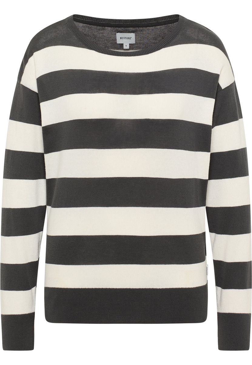 Klassischer gestreifter Baumwollpullover