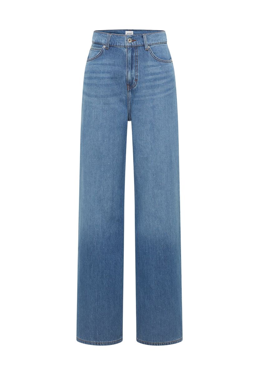 High-Waist Wide-Leg Relaxed Denim
