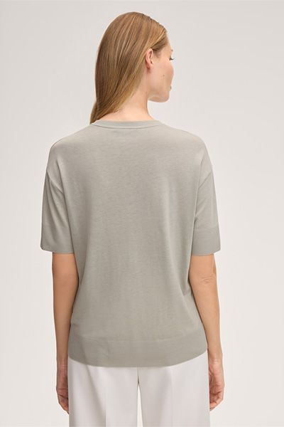 Fließendes T-Shirt aus Lyocell-Baumwoll-Mix