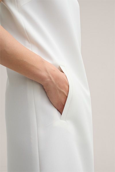 Minimalistisches Crêpe-Kleid in A-Linie
