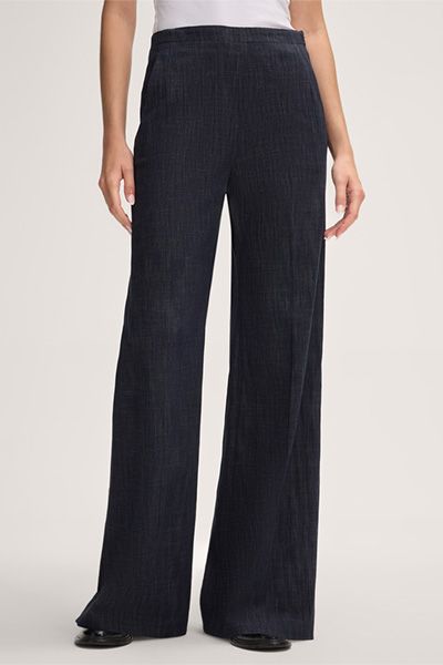 Elegante Denim-Hose mit weitem Bein