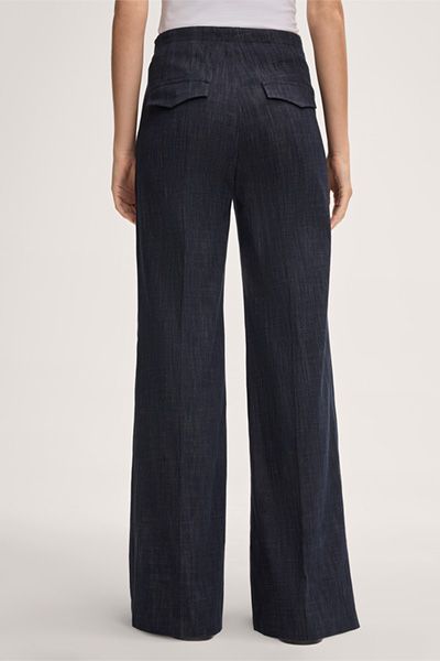 Elegante Denim-Hose mit weitem Bein