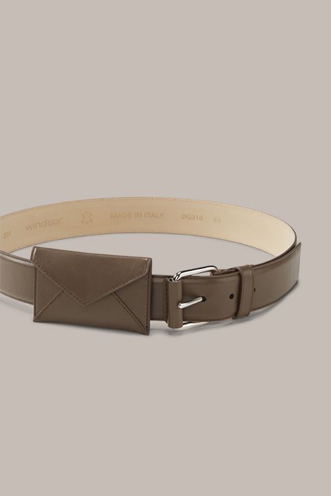 Ledergürtel mit abnehmbarer Tasche