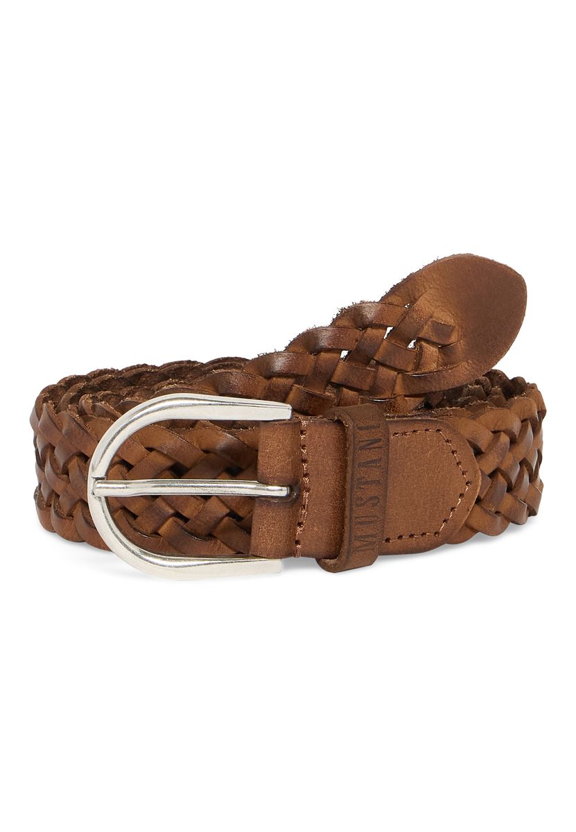 Geflochtener Ledergürtel mit Schnalle
