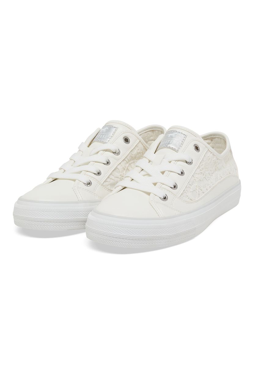 Romantische Low-Top Sneaker mit Spitze