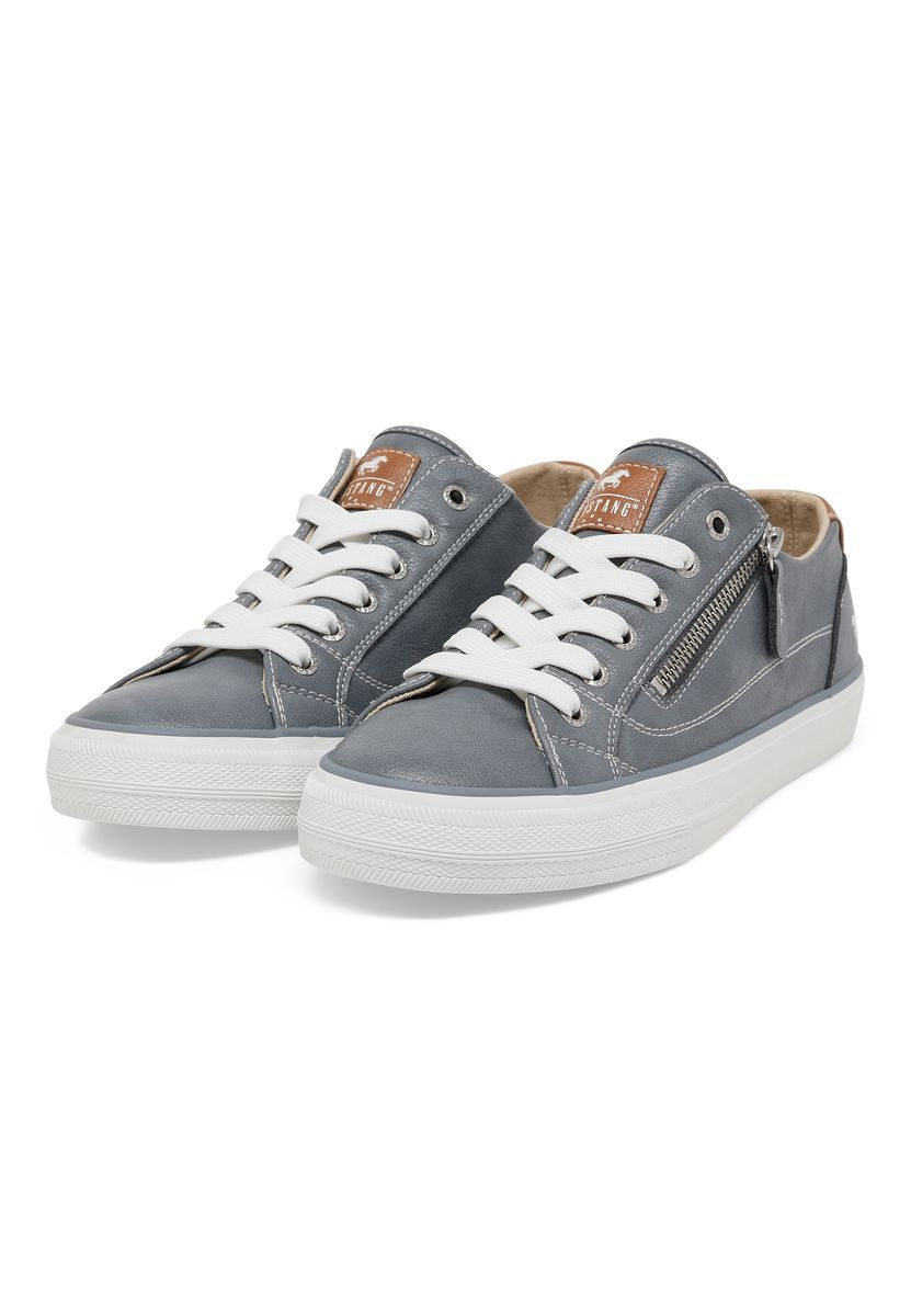 Lässige Kunstleder-Sneaker mit Reißverschluss