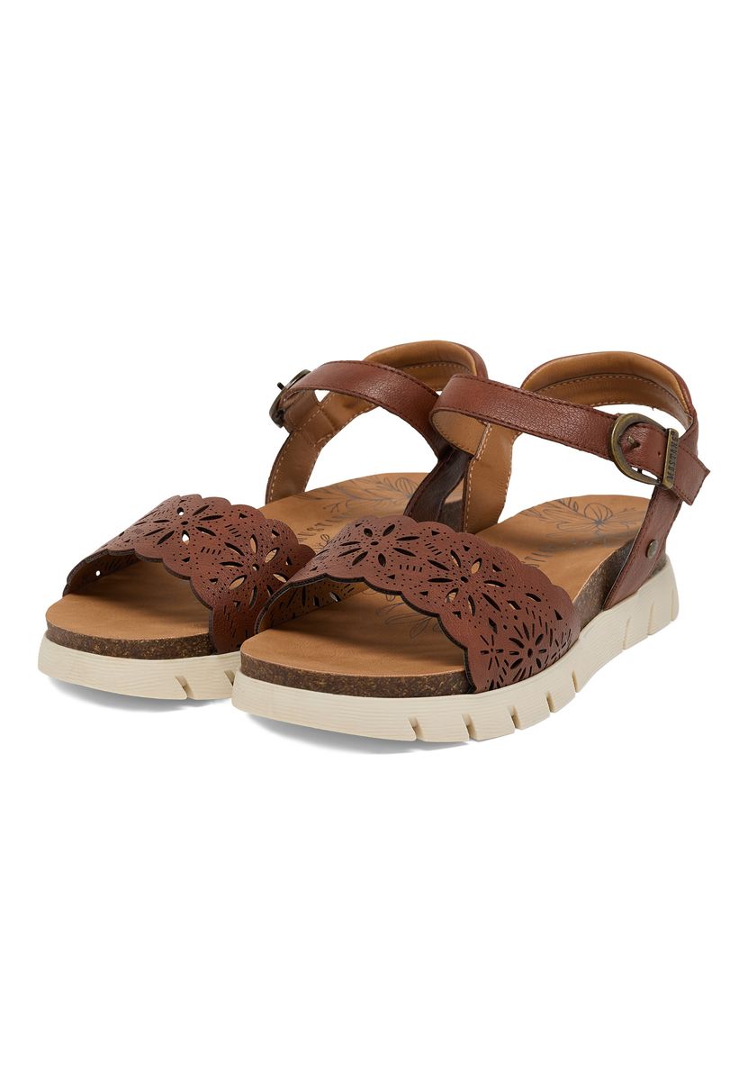 Plateau-Sandalen mit dekorativen Cut-outs