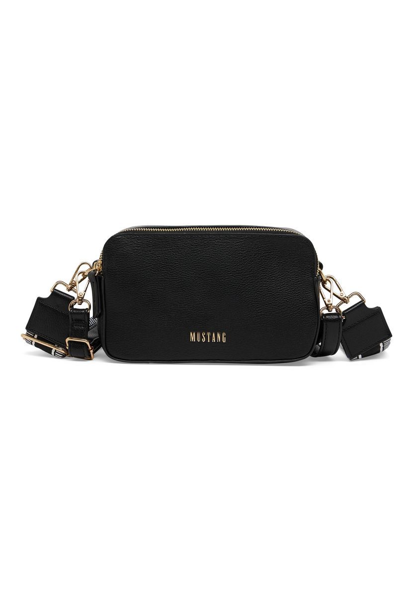 Genarbte Kamera-Crossbody aus Kunstleder