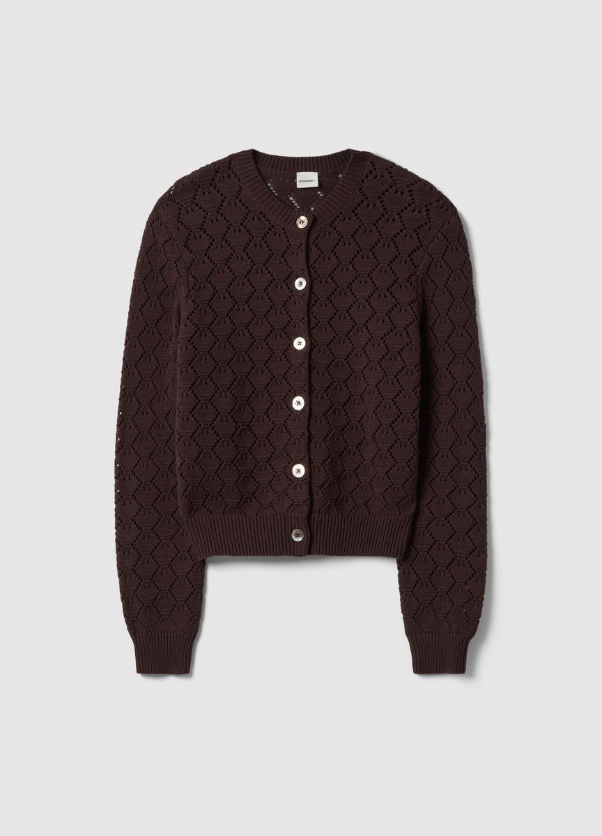 Minimalistischer Strickpullover mit V-Ausschnitt