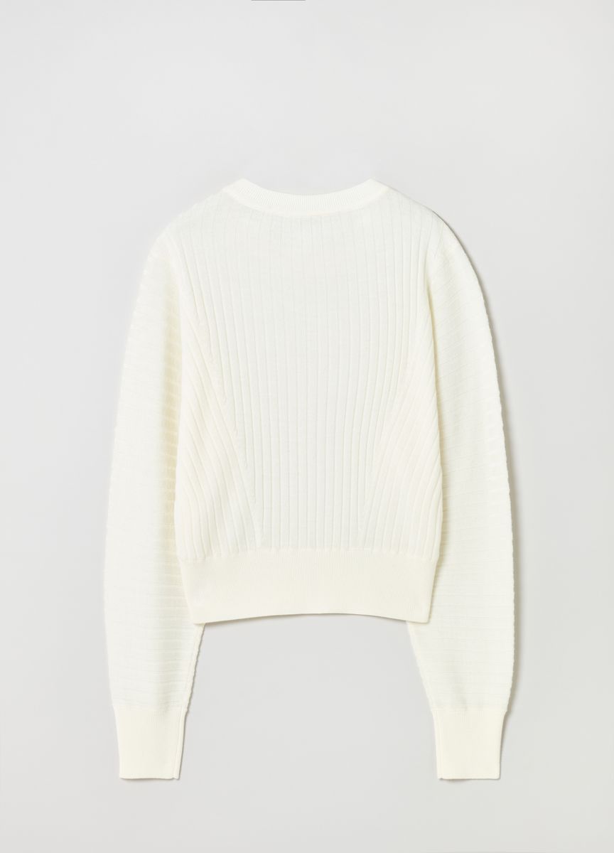 Strickhose mit weitem Bein und Nähten