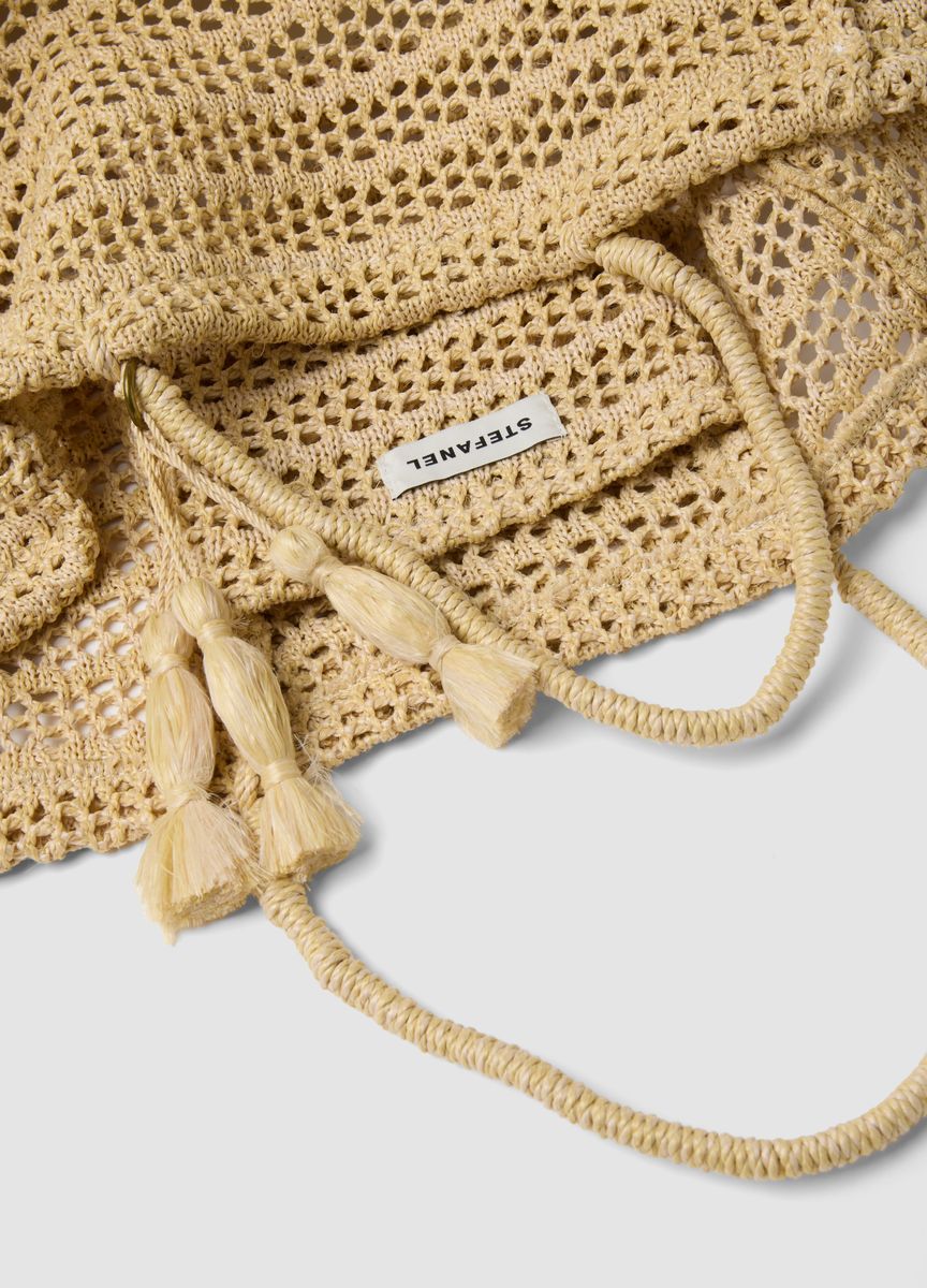 Kurzärmeliges Stricktop mit Stehkragen