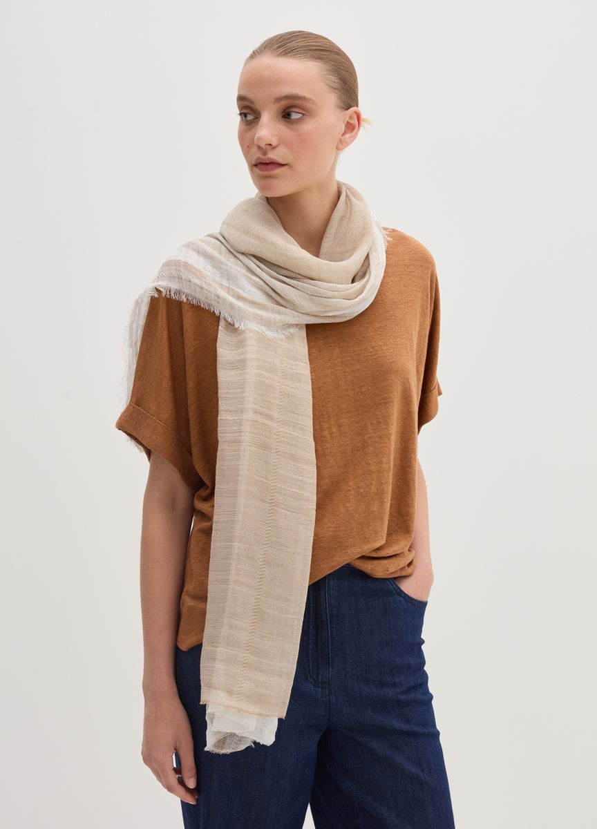 Kurzärmeliges Stricktop mit Stehkragen