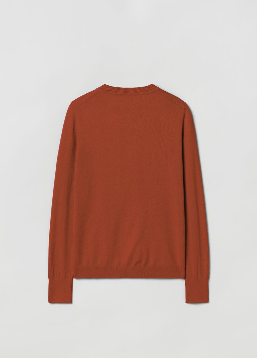 Feinripp-Strickpullover mit Stehkragen