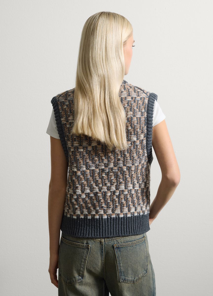 Klassischer Strick-Cardigan mit V-Ausschnitt