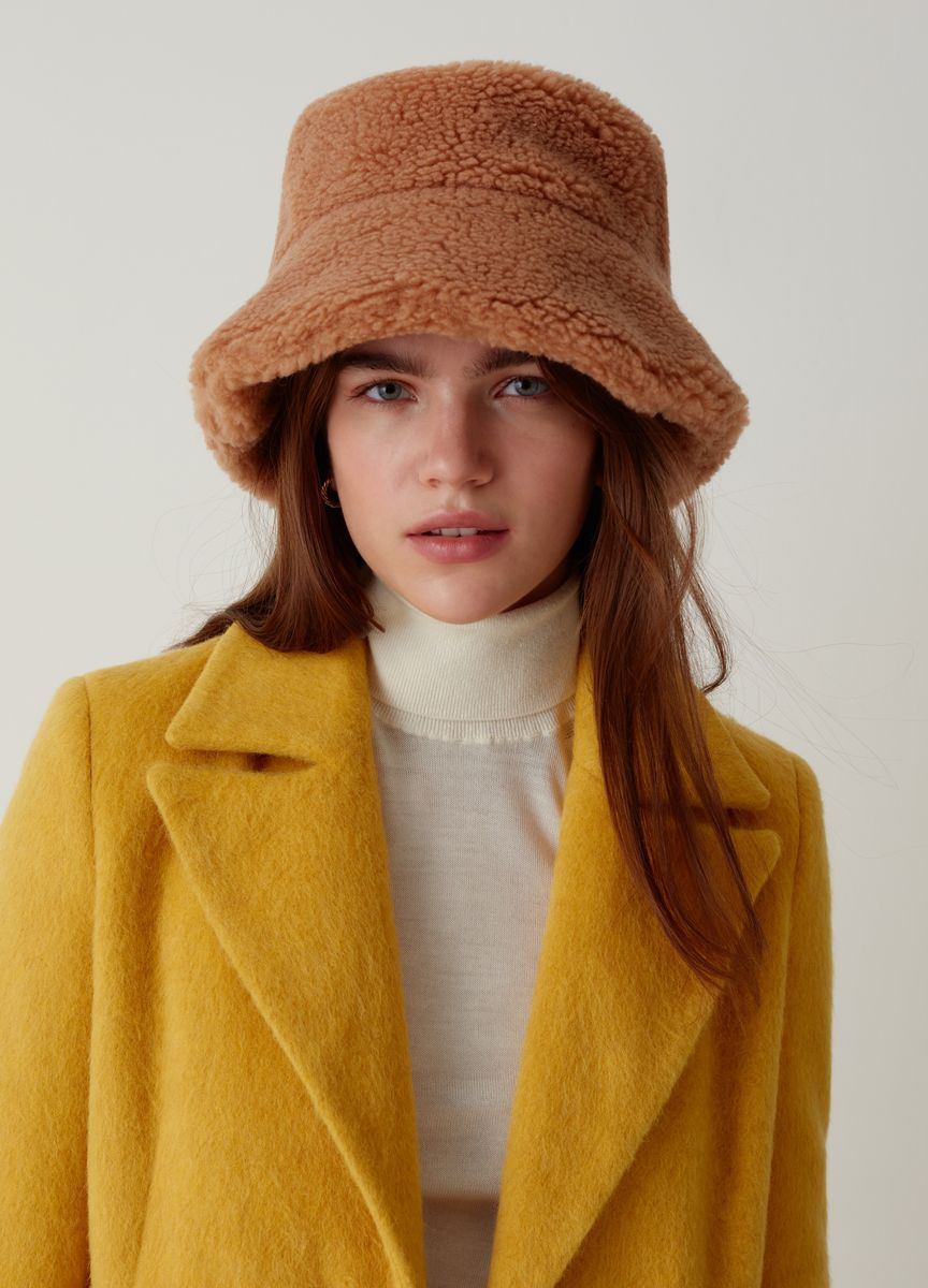 Kuscheliger Teddy-Fleece Anglerhut