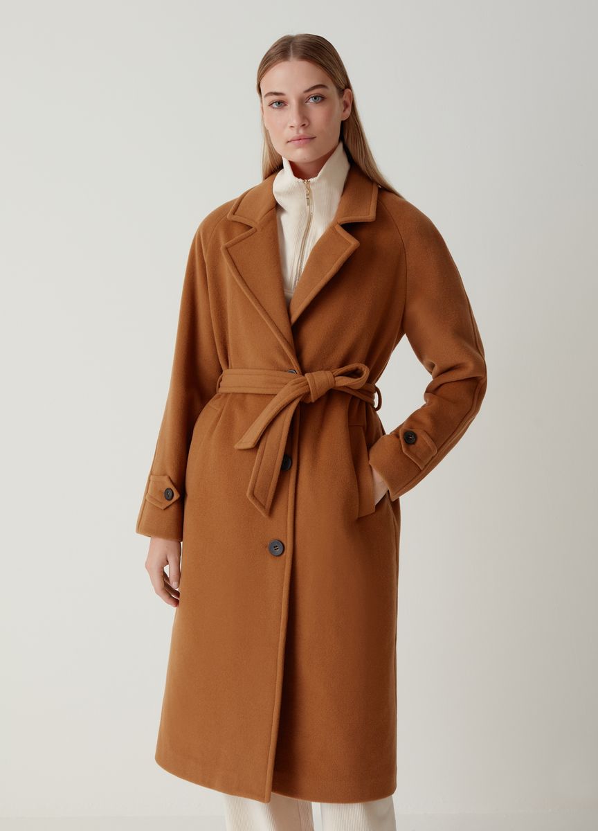 Eleganter Wickelmantel mit Gürtel