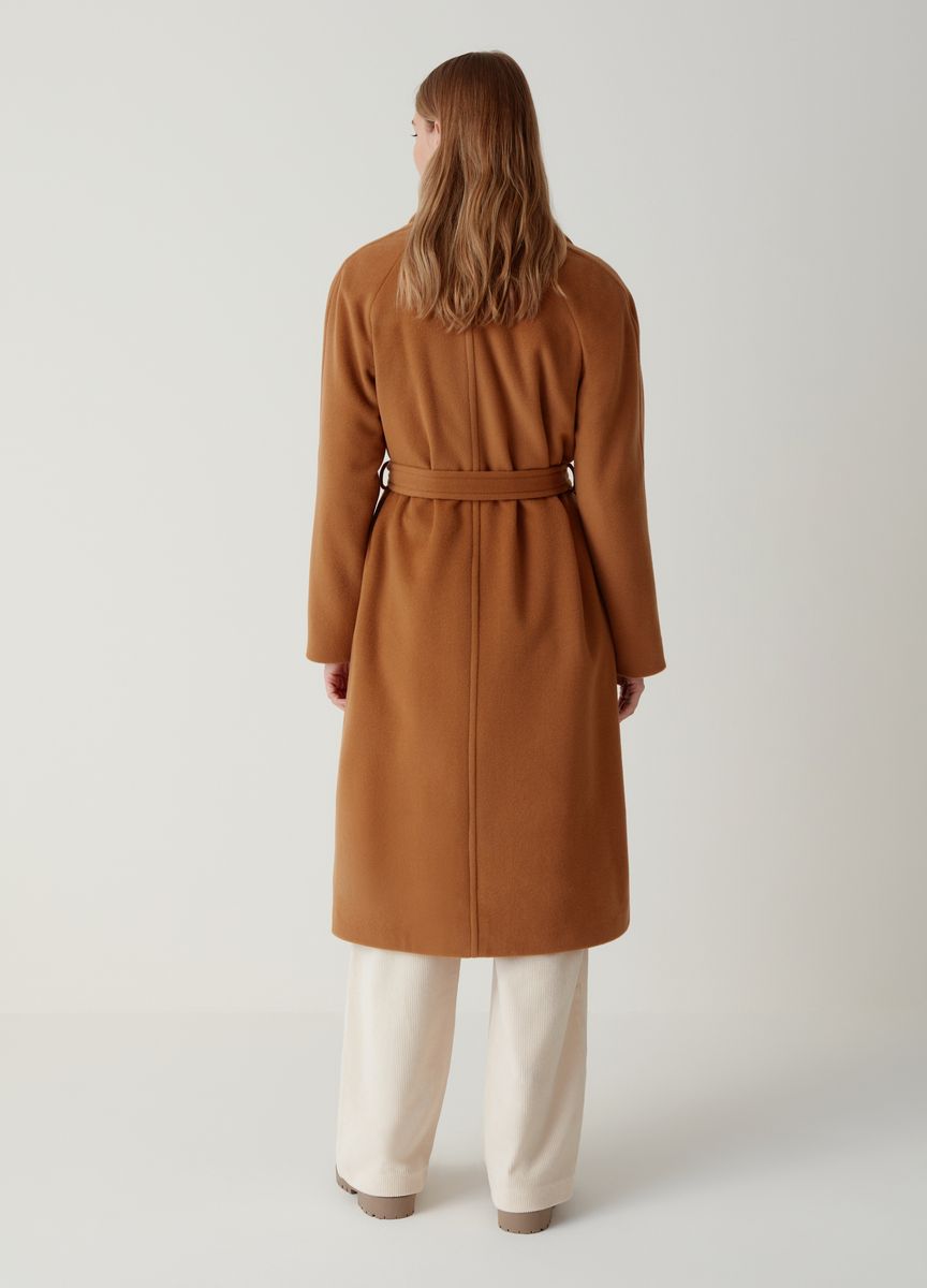 Eleganter Wickelmantel mit Gürtel