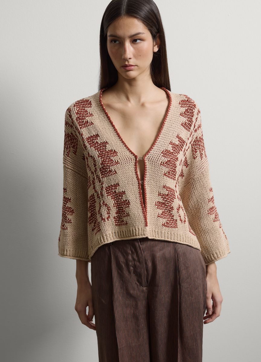 Oversize-Cardigan mit aufgesetzten Taschen