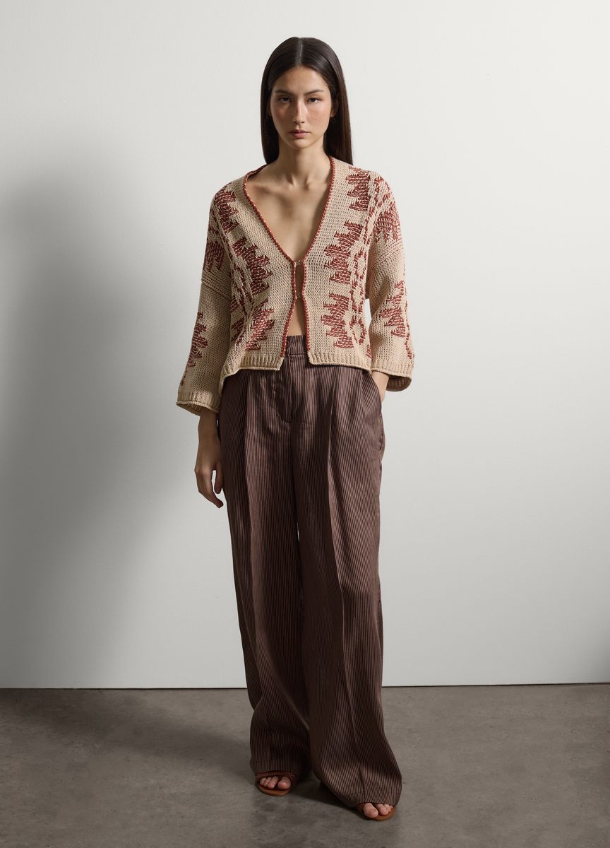 Oversize-Cardigan mit aufgesetzten Taschen