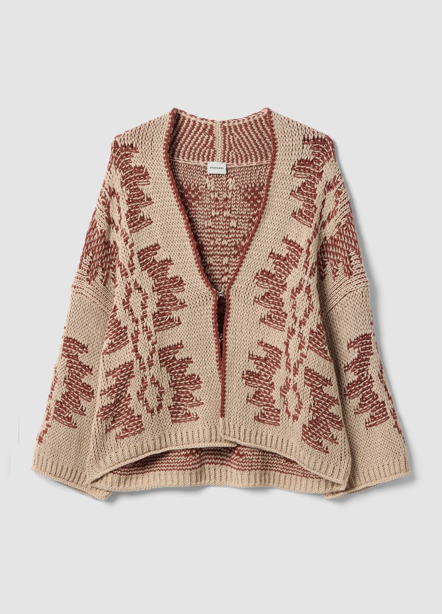 Oversize-Cardigan mit aufgesetzten Taschen