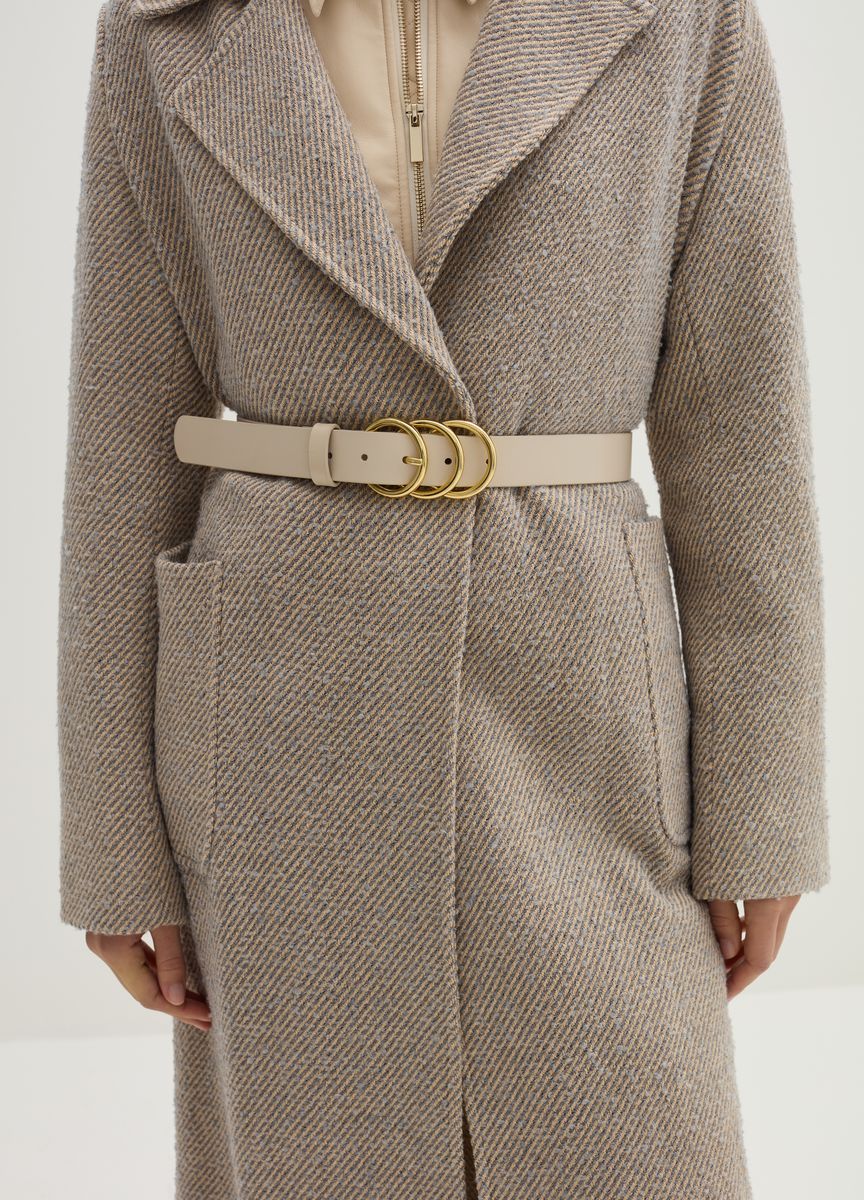 Eleganter Leder-Wickelgürtel mit Quasten