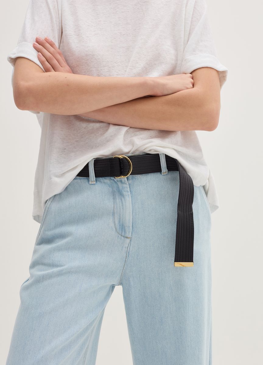Eleganter Leder-Wickelgürtel mit Quasten