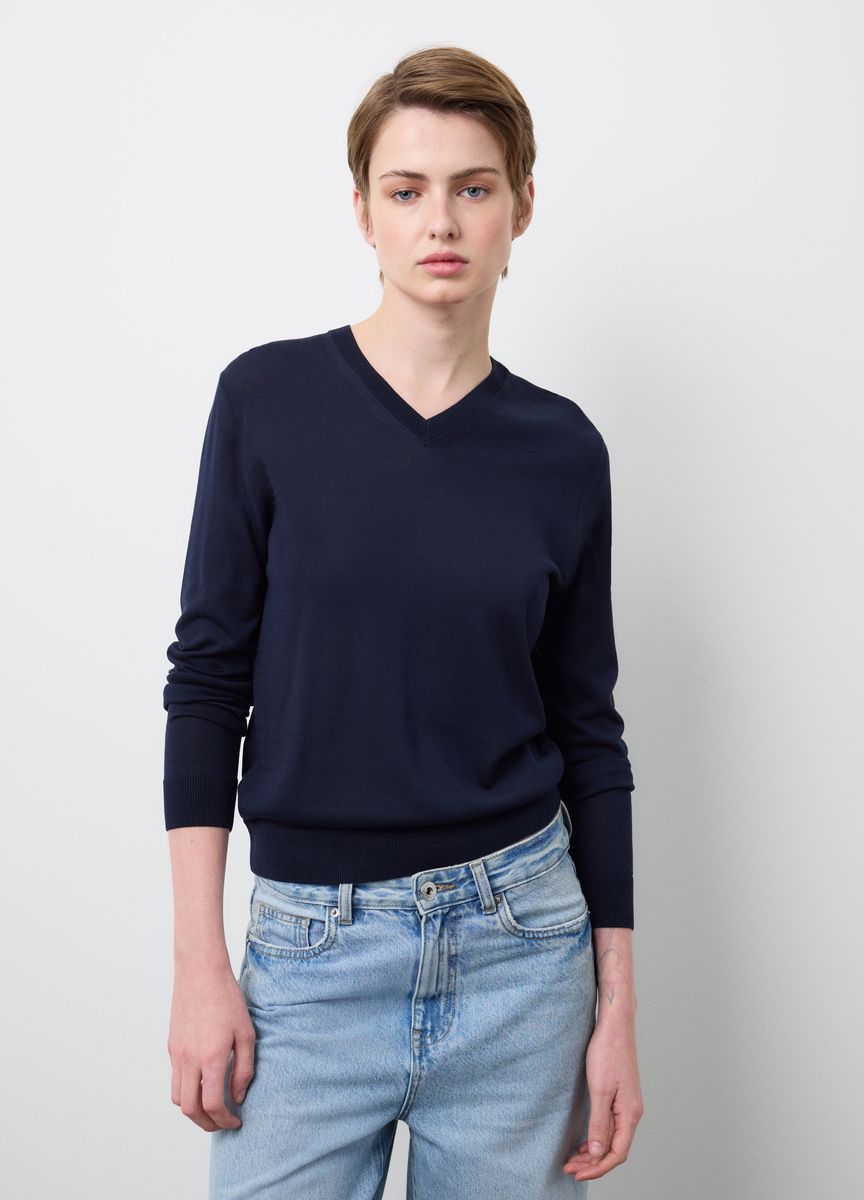 Minimalistische Feinstrick-Pulloverweste