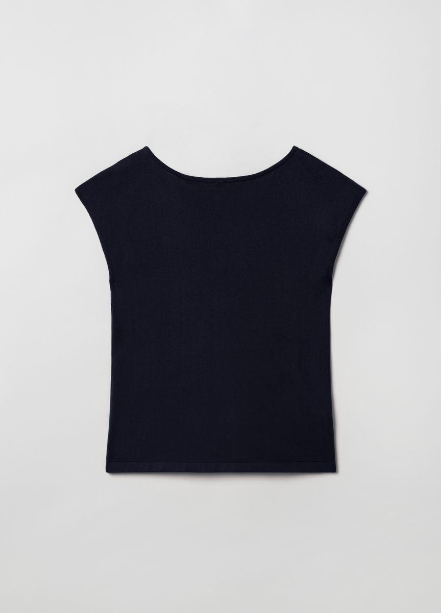 Minimalistische Feinstrick-Pulloverweste