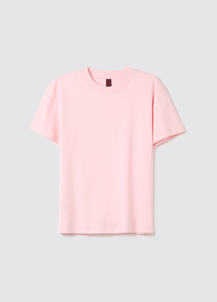 Essentielles Baumwoll-T-Shirt mit Rundhals