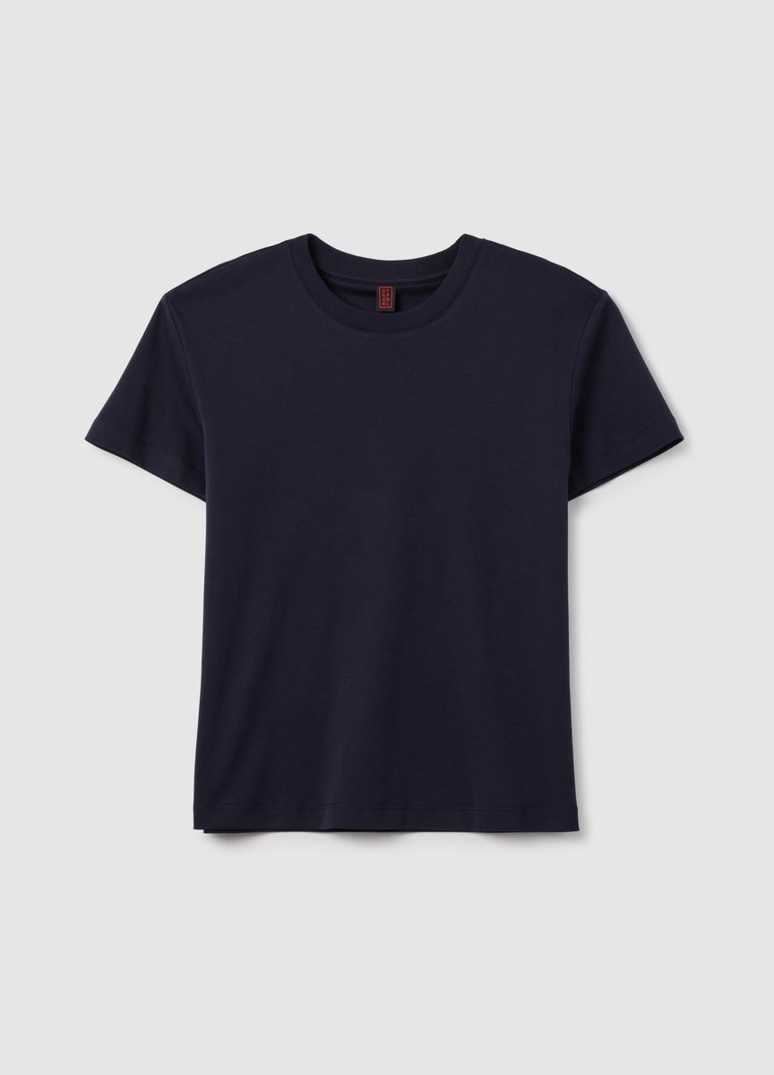 Essentielles Baumwoll-T-Shirt mit Rundhals