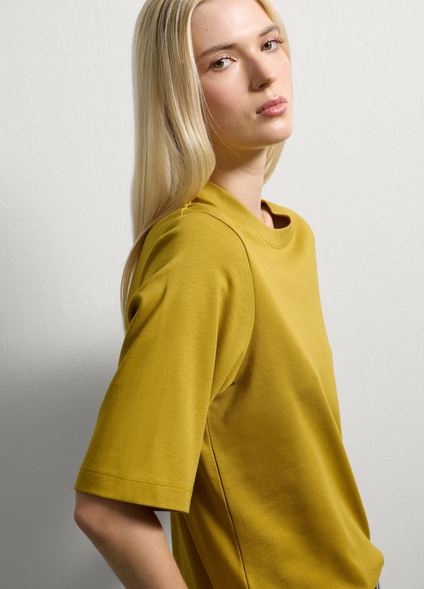 Essentielles Baumwoll-T-Shirt mit Rundhals